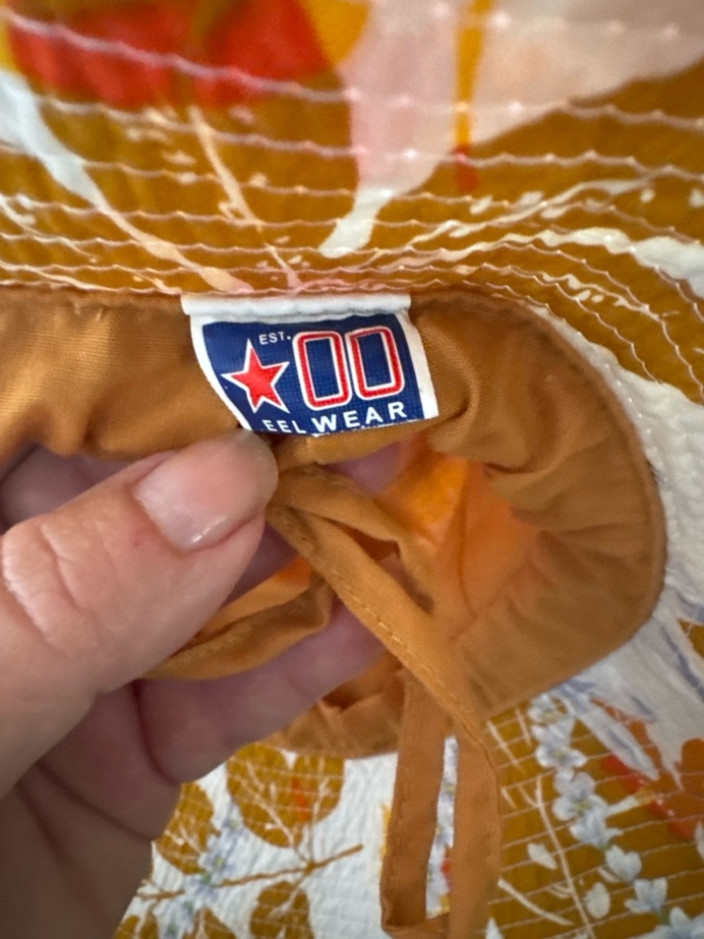 Women's Floral Sun Bucket Hat - Mustard & Cream - Picture 2 of 7